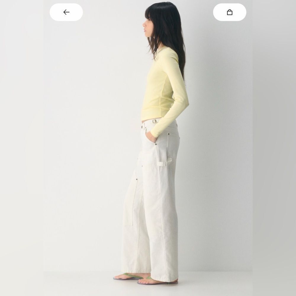 Aritzia Light Birch York Pant White 6 - Picture 4 of 6